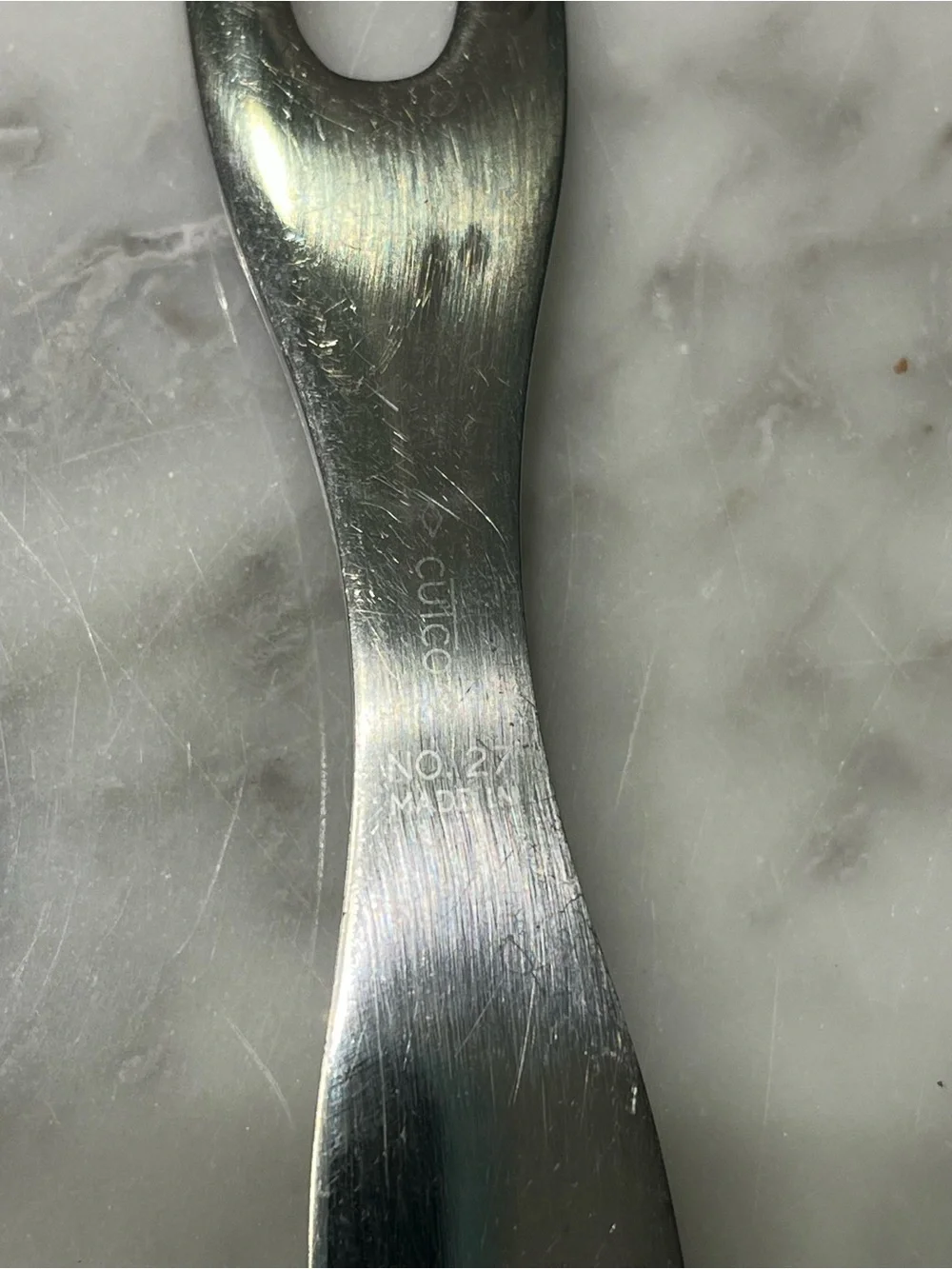 Cutco Two-Prong Carving Fork with Brown Wood Handle